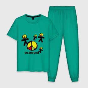 Мужская пижама хлопок с принтом Olodum(1) в городе Новоалтайск, 100% хлопок | брюки и футболка прямого кроя, без карманов, на брюках мягкая резинка на поясе и по низу штанин
 | Тематика изображения на принте: бразилия