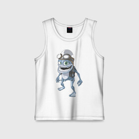 Детская майка хлопок с принтом Крэйзи Фрог в городе Новоалтайск,  |  | crazy frog | крейзи фрог | крэйзи фрог