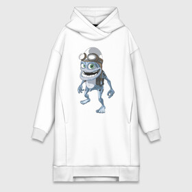 Платье-худи хлопок с принтом Крэйзи Фрог в городе Новоалтайск,  |  | crazy frog | крейзи фрог | крэйзи фрог