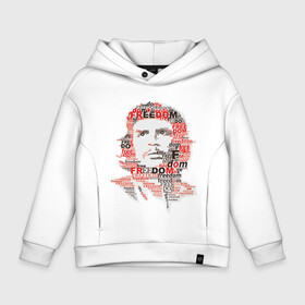 Детское худи Oversize хлопок с принтом Che Guevara (3) в городе Новоалтайск, френч-терри — 70% хлопок, 30% полиэстер. Мягкий теплый начес внутри —100% хлопок | боковые карманы, эластичные манжеты и нижняя кромка, капюшон на магнитной кнопке | гевара | куба | революция | свобода | че