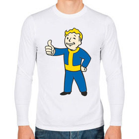 Мужской лонгслив хлопок с принтом Мальчик из Fallout в городе Новоалтайск, 100% хлопок |  | fallout | мальчик | постапокалиптические | радиация