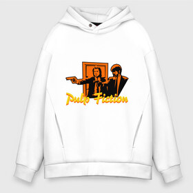 Мужское худи Oversize хлопок с принтом Pulp Fiction в городе Новоалтайск, френч-терри — 70% хлопок, 30% полиэстер. Мягкий теплый начес внутри —100% хлопок | боковые карманы, эластичные манжеты и нижняя кромка, капюшон на магнитной кнопке | pulp fiction | криминальное чтиво