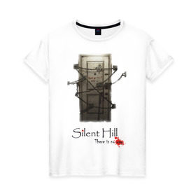 Женская футболка хлопок с принтом Silent Hill в городе Новоалтайск, 100% хлопок | прямой крой, круглый вырез горловины, длина до линии бедер, слегка спущенное плечо | silent hil | silent hill | сайлент хил | сайлент хилл