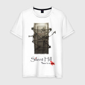 Мужская футболка хлопок с принтом Silent Hill в городе Новоалтайск, 100% хлопок | прямой крой, круглый вырез горловины, длина до линии бедер, слегка спущенное плечо. | silent hil | silent hill | сайлент хил | сайлент хилл