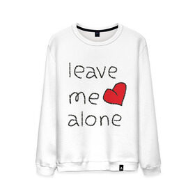 Мужской свитшот хлопок с принтом Leave me alone в городе Новоалтайск, 100% хлопок |  | Тематика изображения на принте: alone | leave me | leave me alone | оставь меня | оставь меня в покое | отстань от меня