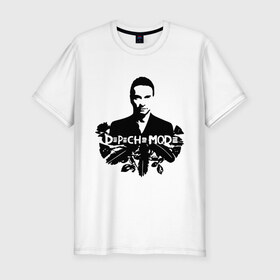 Мужская футболка премиум с принтом Depeche mode (7) в городе Новоалтайск, 92% хлопок, 8% лайкра | приталенный силуэт, круглый вырез ворота, длина до линии бедра, короткий рукав | depeche mode | rock | депеш мод | рок | электронная музыка