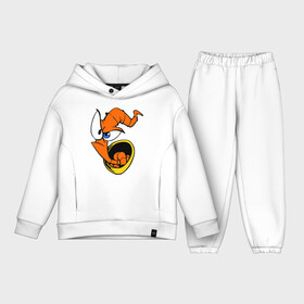 Детский костюм хлопок Oversize с принтом Червяк Джим (Earthworm jimm) в городе Новоалтайск,  |  | червяк джим. главный герой мультика 