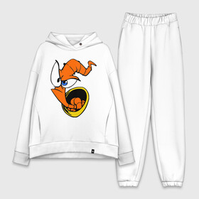 Женский костюм хлопок Oversize с принтом Червяк Джим (Earthworm jimm) в городе Новоалтайск,  |  | червяк джим. главный герой мультика 
