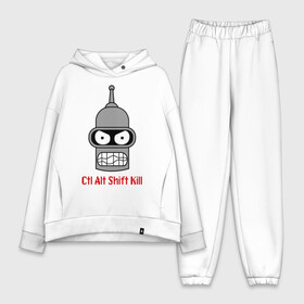 Женский костюм хлопок Oversize с принтом Ctrl Alt Shift Kill (Бендер) в городе Новоалтайск,  |  | bender | futurama | бендер | футурама