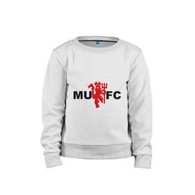 Детский свитшот хлопок с принтом Манчестер Юнайтед (manchester united) в городе Новоалтайск, 100% хлопок | круглый вырез горловины, эластичные манжеты, пояс и воротник | manchester united | евро 2012 | манчестер юнайтед | футбольный клуб