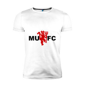Мужская футболка премиум с принтом Манчестер Юнайтед (manchester united) в городе Новоалтайск, 92% хлопок, 8% лайкра | приталенный силуэт, круглый вырез ворота, длина до линии бедра, короткий рукав | manchester united | евро 2012 | манчестер юнайтед | футбольный клуб
