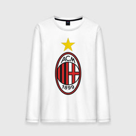 Мужской лонгслив хлопок с принтом Italian Serie A. AC Milan в городе Новоалтайск, 100% хлопок |  | italian serie a | milan | евро 2012 | итальянский футбол | милан | фк италии | футбольный клуб италии