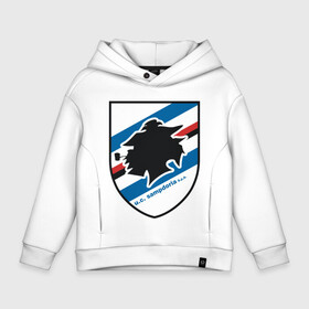 Детское худи Oversize хлопок с принтом Italian Serie A. UC Sampdoria в городе Новоалтайск, френч-терри — 70% хлопок, 30% полиэстер. Мягкий теплый начес внутри —100% хлопок | боковые карманы, эластичные манжеты и нижняя кромка, капюшон на магнитной кнопке | Тематика изображения на принте: italian serie a | sampdoria | евро 2012 | итальянский футбол | фк италии | футбольный клуб италии
