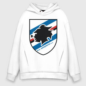 Мужское худи Oversize хлопок с принтом Italian Serie A UC Sampdoria в городе Новоалтайск, френч-терри — 70% хлопок, 30% полиэстер. Мягкий теплый начес внутри —100% хлопок | боковые карманы, эластичные манжеты и нижняя кромка, капюшон на магнитной кнопке | italian serie a | sampdoria | евро 2012 | итальянский футбол | фк италии | футбольный клуб италии