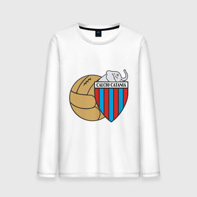 Мужской лонгслив хлопок с принтом Italian Serie A. Calcio Catania FC в городе Новоалтайск, 100% хлопок |  | calcio catania | calcio catania fc | italian serie | евро 2012 | италия | катания | фк катания
