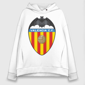 Женское худи Oversize хлопок с принтом Spanish Primera Valencia FC в городе Новоалтайск, френч-терри — 70% хлопок, 30% полиэстер. Мягкий теплый начес внутри —100% хлопок | боковые карманы, эластичные манжеты и нижняя кромка, капюшон на магнитной кнопке | valencia | valencia fc | валенсия | евро 2012 | испания | сборная испании | фк | футбольный клуб