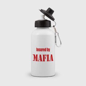 Бутылка спортивная с принтом Mafia (3) в городе Новоалтайск, металл | емкость — 500 мл, в комплекте две пластиковые крышки и карабин для крепления | Тематика изображения на принте: mafia | гангстеры