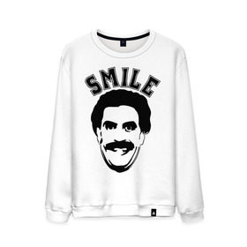 Мужской свитшот хлопок с принтом Борат-smile в городе Новоалтайск, 100% хлопок |  | borat smileкавказ | борат | борат smile | кавказцы