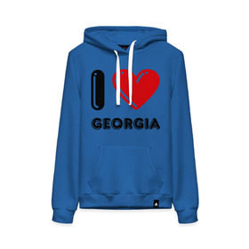 Женская толстовка хлопок с принтом I love Georgia в городе Новоалтайск, френч-терри, мягкий теплый начес внутри (100% хлопок) | карман-кенгуру, эластичные манжеты и нижняя кромка, капюшон с подкладом и шнурком | georgia | i love | i love georgia | америка | сша | штат джорджия | я люблю джорджию