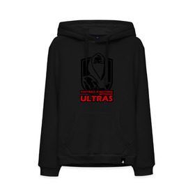 Мужская толстовка хлопок с принтом Football Ultras в городе Новоалтайск, френч-терри, мягкий теплый начес внутри (100% хлопок) | карман-кенгуру, эластичные манжеты и нижняя кромка, капюшон с подкладом и шнурком | ультрас