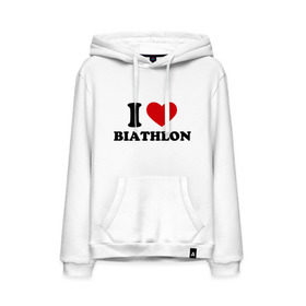 Мужская толстовка хлопок с принтом Я люблю Биатлон — I love Biathlon в городе Новоалтайск, френч-терри, мягкий теплый начес внутри (100% хлопок) | карман-кенгуру, эластичные манжеты и нижняя кромка, капюшон с подкладом и шнурком | Тематика изображения на принте: биатлон | биатлонисты | я люблю