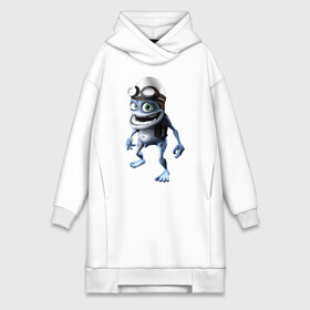 Платье-худи хлопок с принтом Crazy frog в городе Новоалтайск,  |  | crazy frog | крейзи фрог | крэйзи фрог | лягушка