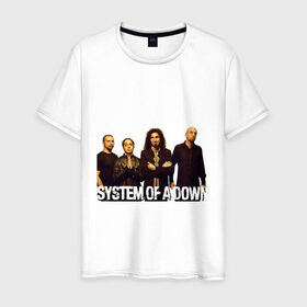 Мужская футболка хлопок с принтом System Of A Down (2) в городе Новоалтайск, 100% хлопок | прямой крой, круглый вырез горловины, длина до линии бедер, слегка спущенное плечо. | Тематика изображения на принте: heavy metal | metal | muse | rock | system of a downальтернатива | trash metal | квартет | лица | метал | рок | рок группа | рок группы | трэш метал | хеви метал