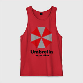 Мужская майка хлопок с принтом Umbrella corporation в городе Новоалтайск, 100% хлопок |  | resident evil | umbrella corporation | амбрелла | корпорация | логотип | обитель зла