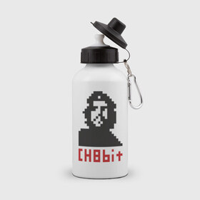 Бутылка спортивная с принтом 8 bit Чегевара в городе Новоалтайск, металл | емкость — 500 мл, в комплекте две пластиковые крышки и карабин для крепления | че гевара