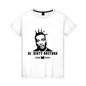 Женская футболка хлопок с принтом Ol Dirty Bastard в городе Новоалтайск, 100% хлопок | прямой крой, круглый вырез горловины, длина до линии бедер, слегка спущенное плечо | gangsta | gansta | hip | hip hop | hop | rap | рэп | рэпчина | хип | хип хоп | хипхоп | хоп