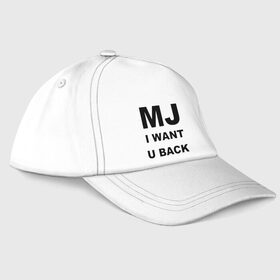 Бейсболка с принтом MJ в городе Новоалтайск, 100% хлопок | классический козырек, металлическая застежка-регулятор размера | Тематика изображения на принте: майкл джексон