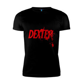 Мужская футболка премиум с принтом Dexter - Декстер в городе Новоалтайск, 92% хлопок, 8% лайкра | приталенный силуэт, круглый вырез ворота, длина до линии бедра, короткий рукав | dexter | декстер | кровь | сериал