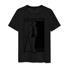 Мужская футболка хлопок с принтом The doctor is in в городе Новоалтайск, 100% хлопок | прямой крой, круглый вырез горловины, длина до линии бедер, слегка спущенное плечо. | everybody lies | house | house md | все врут | доктор хауз | доктор хаус | хаус | хью лори