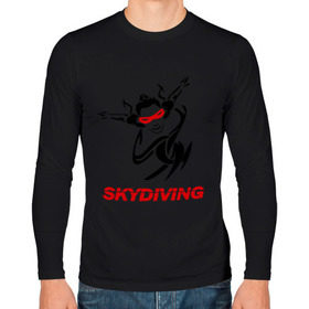 Мужской лонгслив хлопок с принтом Skydiving (1) в городе Новоалтайск, 100% хлопок |  | skydiving | авиационный спорт | парашют | парашютизм | свободное падение | скайдайвинг