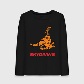 Женский лонгслив хлопок с принтом Skydiving (2) в городе Новоалтайск, 100% хлопок |  | skydiving | авиационный спорт | парашют | парашютизм | свободное падение | скайдайвинг