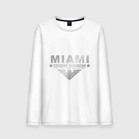 Мужской лонгслив хлопок с принтом Miami - The Tony Montana empire в городе Новоалтайск, 100% хлопок |  | business | cocaine | бизнес | майами