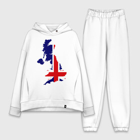 Женский костюм хлопок Oversize с принтом Великобритания (Great Britain) в городе Новоалтайск,  |  | Тематика изображения на принте: great britain | англия | британия | британский | великобритания | королевский | флаг