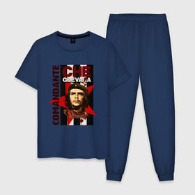 Мужская пижама хлопок с принтом Che Guevara (4) в городе Новоалтайск, 100% хлопок | брюки и футболка прямого кроя, без карманов, на брюках мягкая резинка на поясе и по низу штанин
 | че гевара