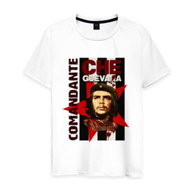 Мужская футболка хлопок с принтом Che Guevara (4) в городе Новоалтайск, 100% хлопок | прямой крой, круглый вырез горловины, длина до линии бедер, слегка спущенное плечо. | че гевара