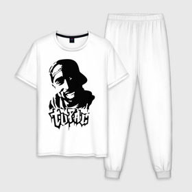 Мужская пижама хлопок с принтом 2pac (4) в городе Новоалтайск, 100% хлопок | брюки и футболка прямого кроя, без карманов, на брюках мягкая резинка на поясе и по низу штанин
 | gansta | hip | hip hop | hop | rap | tupac | реп | рэп | тупак | хип | хип хоп