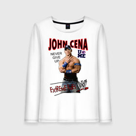 Женский лонгслив хлопок с принтом John Cena Extreme Rules в городе Новоалтайск, 100% хлопок |  | wwe | бои без правил | джон сина