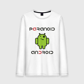 Мужской лонгслив хлопок с принтом Paranoid android в городе Новоалтайск, 100% хлопок |  | paranoid android | админу | андроид | параноик | прикольные