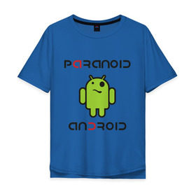 Мужская футболка хлопок Oversize с принтом Paranoid android в городе Новоалтайск, 100% хлопок | свободный крой, круглый ворот, “спинка” длиннее передней части | paranoid android | админу | андроид | параноик | прикольные