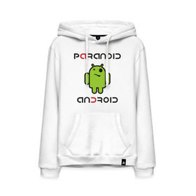 Мужская толстовка хлопок с принтом Paranoid android в городе Новоалтайск, френч-терри, мягкий теплый начес внутри (100% хлопок) | карман-кенгуру, эластичные манжеты и нижняя кромка, капюшон с подкладом и шнурком | paranoid android | админу | андроид | параноик | прикольные