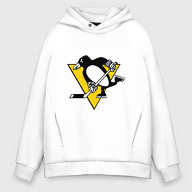 Мужское худи Oversize хлопок с принтом Pittsburgh Penguins в городе Новоалтайск, френч-терри — 70% хлопок, 30% полиэстер. Мягкий теплый начес внутри —100% хлопок | боковые карманы, эластичные манжеты и нижняя кромка, капюшон на магнитной кнопке | пингвин