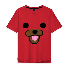 Мужская футболка хлопок Oversize с принтом Pedobear в городе Новоалтайск, 100% хлопок | свободный крой, круглый ворот, “спинка” длиннее передней части | pedobear | детведь | интернет мем | педабир | педведь | педобер | педобир | педомедведь | педомедвеь | пидобир | чадомиша