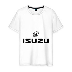 Мужская футболка хлопок с принтом Isuzu в городе Новоалтайск, 100% хлопок | прямой крой, круглый вырез горловины, длина до линии бедер, слегка спущенное плечо. | auto | izuzu | авто | автобренды | автобрэнды | автомобиль | автомобильные | тачки
