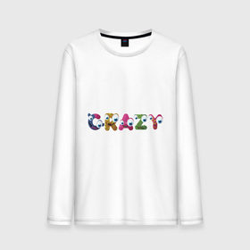 Мужской лонгслив хлопок Crazy (3): в городе Новоалтайск, 100% хлопок | | crazy | smile | безумие | безумство | глаза | крейзи | псих | смайлик | смайлики