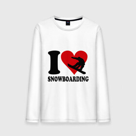 Мужской лонгслив хлопок с принтом I love snowboarding - Я люблю сноубординг в городе Новоалтайск, 100% хлопок |  | board | i love snowboard | i love snowboarding | snowboarding | борд | доска | сноуборд | сноубординг | я люблю