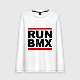 Мужской лонгслив хлопок с принтом RUN BMX в городе Новоалтайск, 100% хлопок |  | bmx | велик | вело | велогонки | велорейсинг | велосипед | спортивный велосипед | фрирайд | эктрим